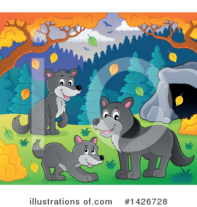 Royalty-Free (RF) Wolf Clipart Illustration by visekart - Stock Sample #1426728