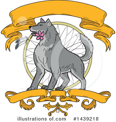 Royalty-Free (RF) Wolf Clipart Illustration by patrimonio - Stock Sample #1439218