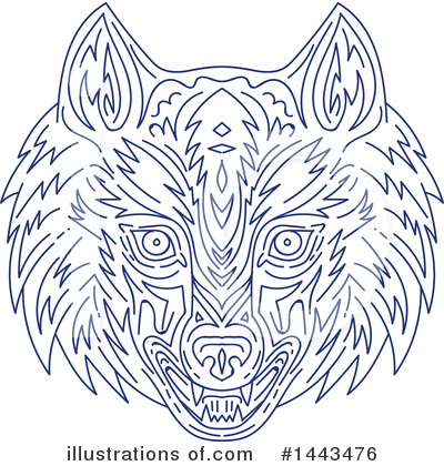 Royalty-Free (RF) Wolf Clipart Illustration by patrimonio - Stock Sample #1443476