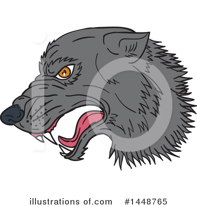 Royalty-Free (RF) Wolf Clipart Illustration by patrimonio - Stock Sample #1448765