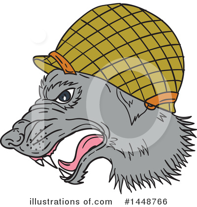 Royalty-Free (RF) Wolf Clipart Illustration by patrimonio - Stock Sample #1448766