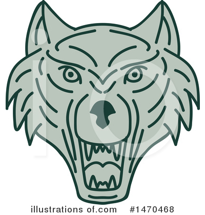 Royalty-Free (RF) Wolf Clipart Illustration by patrimonio - Stock Sample #1470468