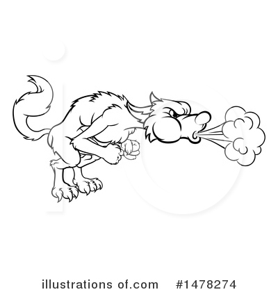 Royalty-Free (RF) Wolf Clipart Illustration by AtStockIllustration - Stock Sample #1478274
