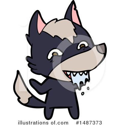 Royalty-Free (RF) Wolf Clipart Illustration by lineartestpilot - Stock Sample #1487373