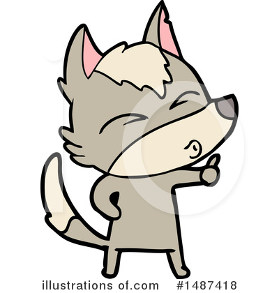 Royalty-Free (RF) Wolf Clipart Illustration by lineartestpilot - Stock Sample #1487418