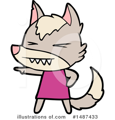 Royalty-Free (RF) Wolf Clipart Illustration by lineartestpilot - Stock Sample #1487433