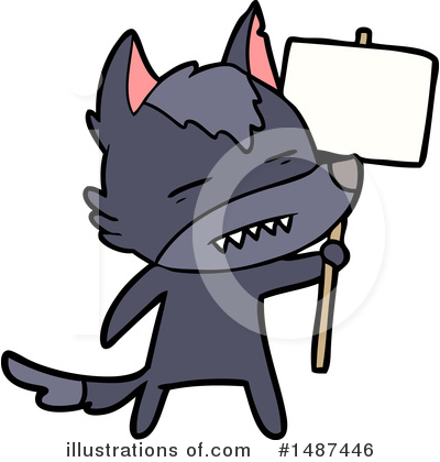 Royalty-Free (RF) Wolf Clipart Illustration by lineartestpilot - Stock Sample #1487446