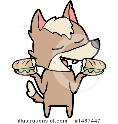 Royalty-Free (RF) Wolf Clipart Illustration by lineartestpilot - Stock Sample #1487447