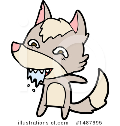 Royalty-Free (RF) Wolf Clipart Illustration by lineartestpilot - Stock Sample #1487695