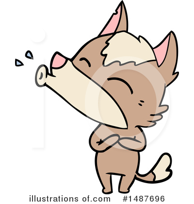 Royalty-Free (RF) Wolf Clipart Illustration by lineartestpilot - Stock Sample #1487696