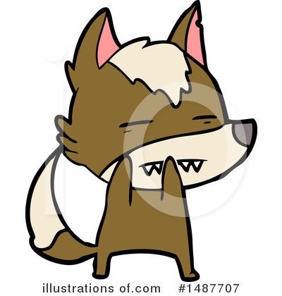 Royalty-Free (RF) Wolf Clipart Illustration by lineartestpilot - Stock Sample #1487707