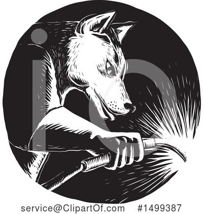 Royalty-Free (RF) Wolf Clipart Illustration by patrimonio - Stock Sample #1499387