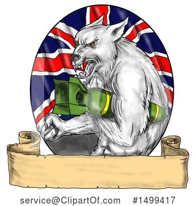 Royalty-Free (RF) Wolf Clipart Illustration by patrimonio - Stock Sample #1499417