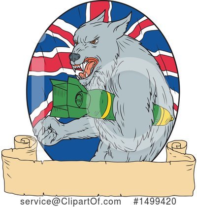 Royalty-Free (RF) Wolf Clipart Illustration by patrimonio - Stock Sample #1499420