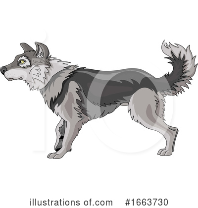 Royalty-Free (RF) Wolf Clipart Illustration by Pushkin - Stock Sample #1663730