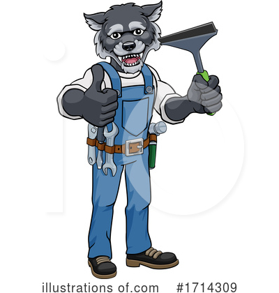 Royalty-Free (RF) Wolf Clipart Illustration by AtStockIllustration - Stock Sample #1714309