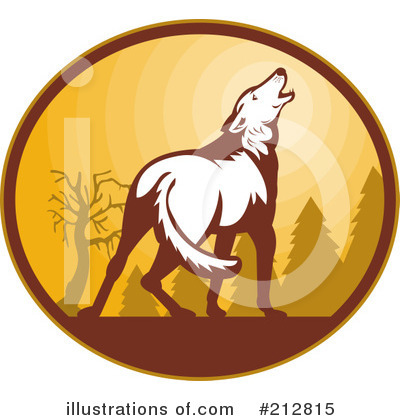 Royalty-Free (RF) Wolf Clipart Illustration by patrimonio - Stock Sample #212815