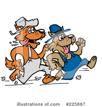 Royalty-Free (RF) Wolf Clipart Illustration by LaffToon - Stock Sample #225667