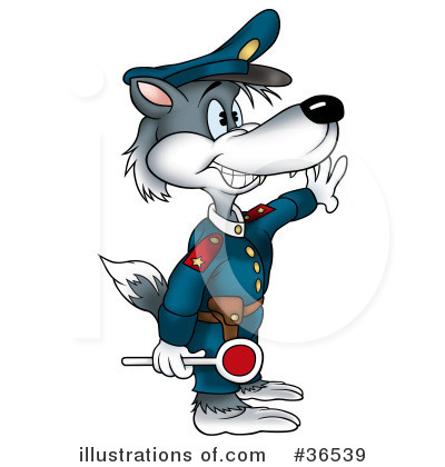 Royalty-Free (RF) Wolf Clipart Illustration by dero - Stock Sample #36539