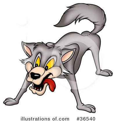 Royalty-Free (RF) Wolf Clipart Illustration by dero - Stock Sample #36540
