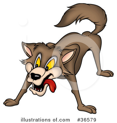 Royalty-Free (RF) Wolf Clipart Illustration by dero - Stock Sample #36579