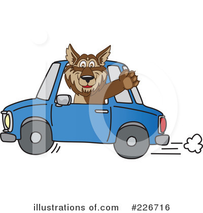 Royalty-Free (RF) Wolf Mascot Clipart Illustration by Mascot Junction - Stock Sample #226716