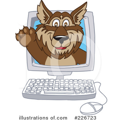 Royalty-Free (RF) Wolf Mascot Clipart Illustration by Mascot Junction - Stock Sample #226723
