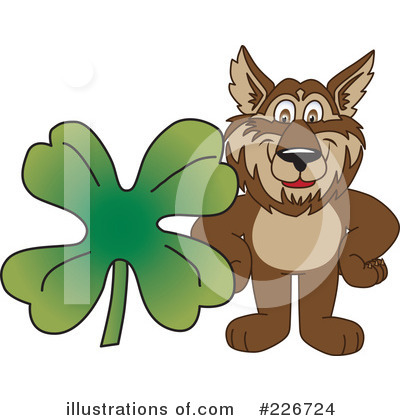 Royalty-Free (RF) Wolf Mascot Clipart Illustration by Mascot Junction - Stock Sample #226724