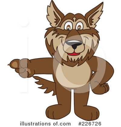 Royalty-Free (RF) Wolf Mascot Clipart Illustration by Mascot Junction - Stock Sample #226726
