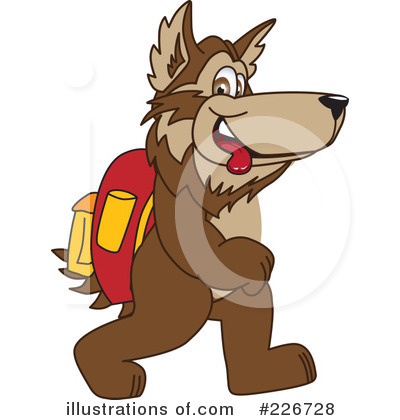 Royalty-Free (RF) Wolf Mascot Clipart Illustration by Mascot Junction - Stock Sample #226728