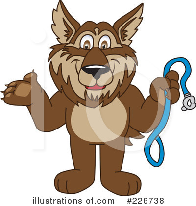 Royalty-Free (RF) Wolf Mascot Clipart Illustration by Mascot Junction - Stock Sample #226738