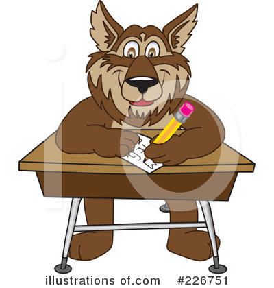 Wolf School Mascot Clipart #226751 by Mascot Junction