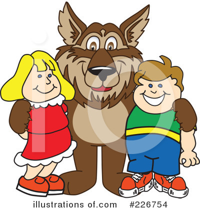 Wolf School Mascot Clipart #226754 by Mascot Junction