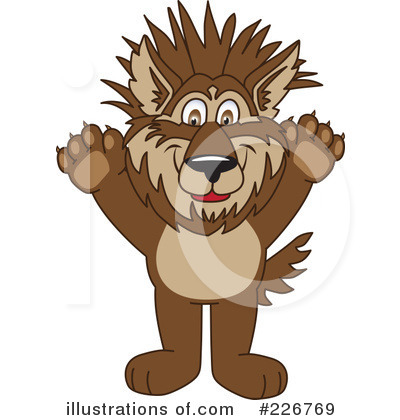 Wolf School Mascot Clipart #226769 by Mascot Junction