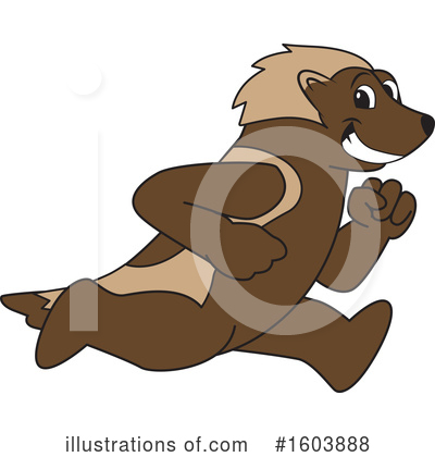 Royalty-Free (RF) Wolverine Mascot Clipart Illustration by Mascot Junction - Stock Sample #1603888