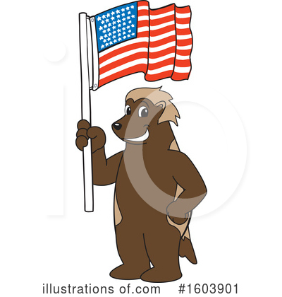 Royalty-Free (RF) Wolverine Mascot Clipart Illustration by Mascot Junction - Stock Sample #1603901