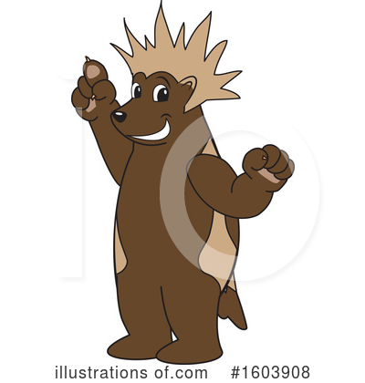 Wolverine Mascot Clipart #1603908 by Mascot Junction
