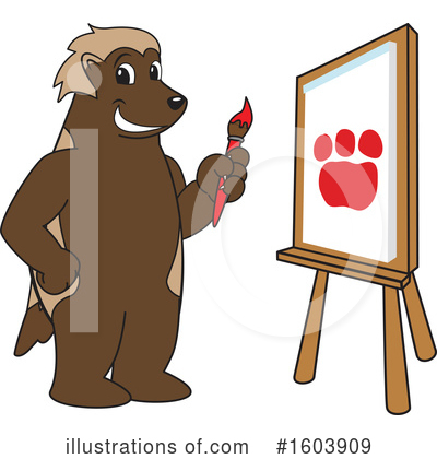 Royalty-Free (RF) Wolverine Mascot Clipart Illustration by Mascot Junction - Stock Sample #1603909