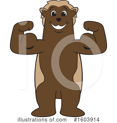 Royalty-Free (RF) Wolverine Mascot Clipart Illustration by Mascot Junction - Stock Sample #1603914