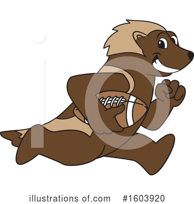 Royalty-Free (RF) Wolverine Mascot Clipart Illustration by Mascot Junction - Stock Sample #1603920