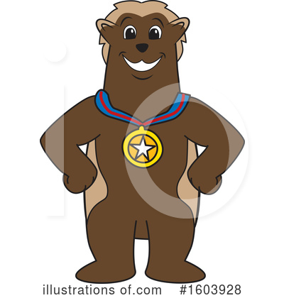 Royalty-Free (RF) Wolverine Mascot Clipart Illustration by Mascot Junction - Stock Sample #1603928