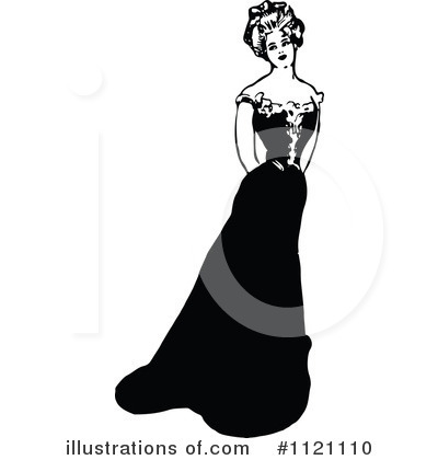 Royalty-Free (RF) Woman Clipart Illustration by Prawny Vintage - Stock Sample #1121110