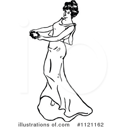 Royalty-Free (RF) Woman Clipart Illustration by Prawny Vintage - Stock Sample #1121162