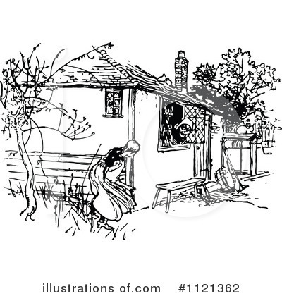 Cottage Clipart #1121362 by Prawny Vintage