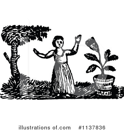 Royalty-Free (RF) Woman Clipart Illustration by Prawny Vintage - Stock Sample #1137836