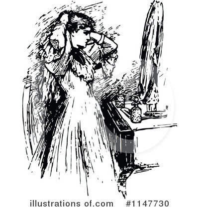 Royalty-Free (RF) Woman Clipart Illustration by Prawny Vintage - Stock Sample #1147730