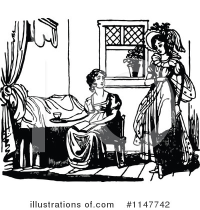 Royalty-Free (RF) Woman Clipart Illustration by Prawny Vintage - Stock Sample #1147742