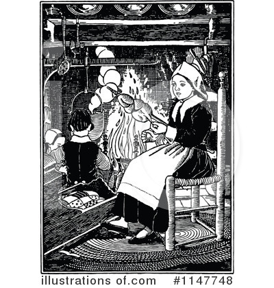 Royalty-Free (RF) Woman Clipart Illustration by Prawny Vintage - Stock Sample #1147748