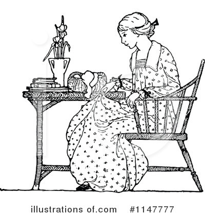 Royalty-Free (RF) Woman Clipart Illustration by Prawny Vintage - Stock Sample #1147777