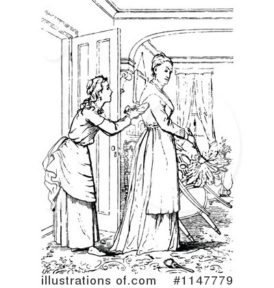 Royalty-Free (RF) Woman Clipart Illustration by Prawny Vintage - Stock Sample #1147779